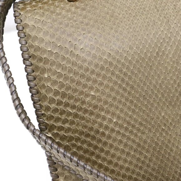 Salvatore Ferragamo Kamelia Shoulder Bag Python - Green - Picture 9 of 13